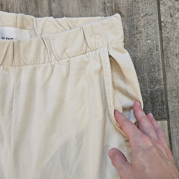 Talentless Women's French Terry Lounge Pants Size L Casual Lounge Comfort Cream - Picture 6 of 11
